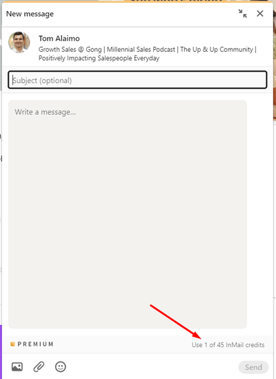 how to send linkedin inmail